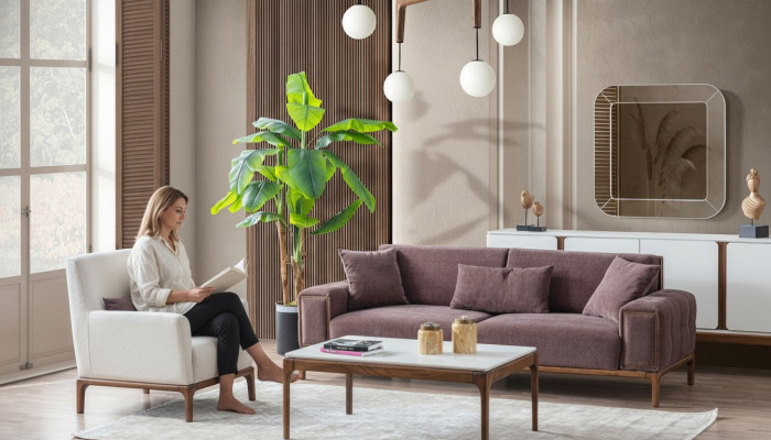 Woonkamerset 3+1 zitsbank salontafel bankstel fauteuil modern design.
