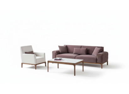 Woonkamerset 3+1 zitsbank salontafel bankstel fauteuil modern design.