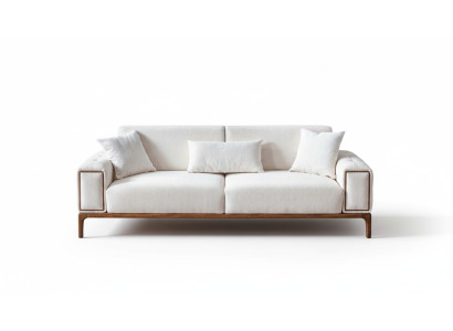 Bankstel 3-zits modern meubilair witte kleur woonkamer luxe driezits
