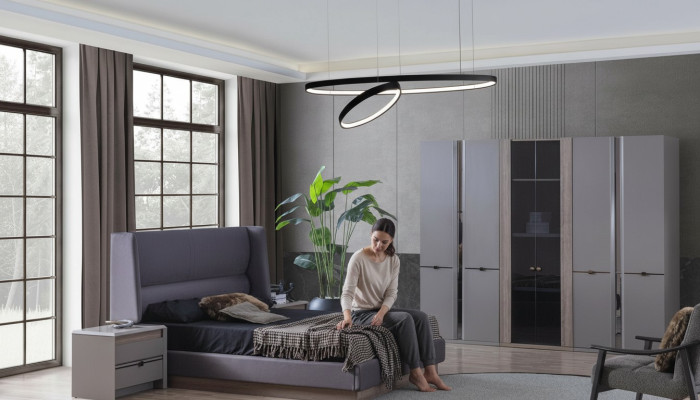 Slaapkamer set Bed Kledingkasten Kast Bedden 2x Nachtkastjes 4-delig.