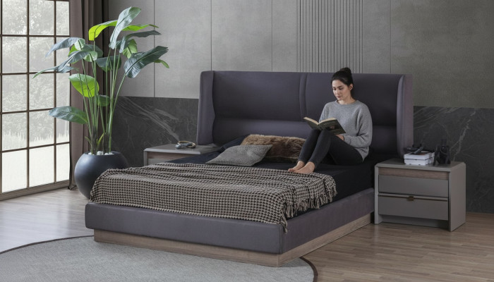 Slaapkamerset Luxe Compleet Bed 2x Nachtkastje Modern 3-delig Nieuw