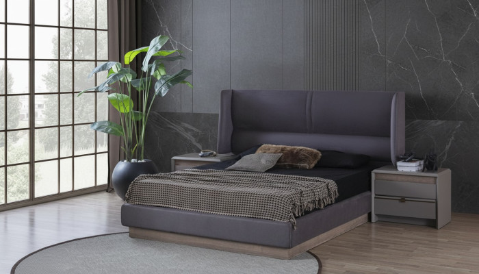 Slaapkamerset Luxe Compleet Bed 2x Nachtkastje Modern 3-delig Nieuw