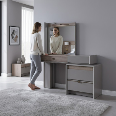 Moderne luxe make-uptafel in slaapkamer console tafel Nieuw Grijs