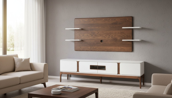 Stilvolle woonkamerset met woonwand 2-delig. Dressoir tv-wandpaneel woonwanden.