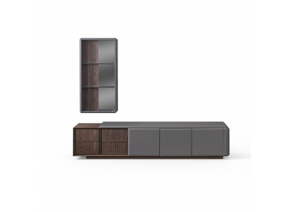 Designer woonkamerset TV-meubel met exclusief wandrek plank 2-delig.