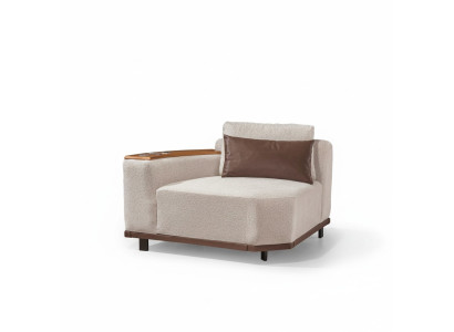 Exclusieve Beige Hoekbank L-vorm Woonkamer Hoekbank Gestoffeerde Banken Nieuw