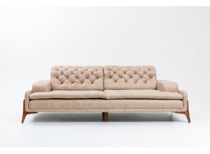 Moderne bank 3-zits ontwerper in beige kleur, stijl 240 cm woonkamer beige banken