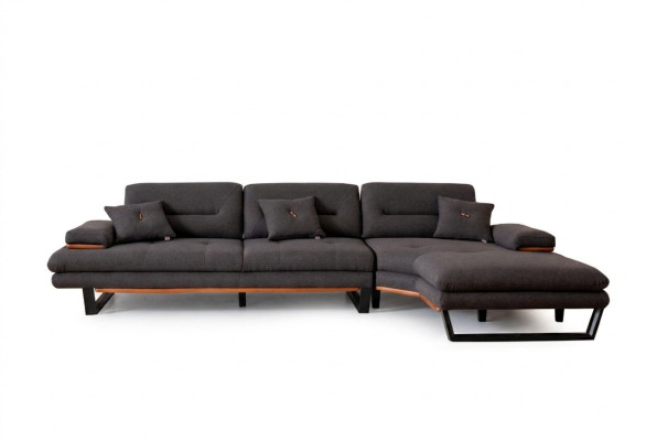 Ontwerper grijs hoekbank L-vorm modern meubilair woonkamer hoekbank sofa.