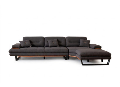 Ontwerper grijs hoekbank L-vorm modern meubilair woonkamer hoekbank sofa.