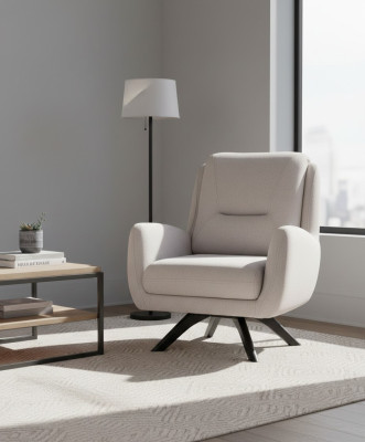 Fauteuil Moderne Witte Woonkamer Zitmeubilair Textiel Luxe Design Meubels Lounge Club