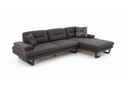 Stille hoekbank L-vorm Grijs Luxe in woonkamer Design hoekbankstellen Banken
