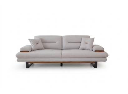 Designer Grijze Bank 3-zits Modern Stijl Meubels in Woonkamer 238cm Bankstellen