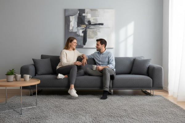 Sofa 4-zits Relaxbank Bank Bedfunctie Vierzits Textielbankstellen