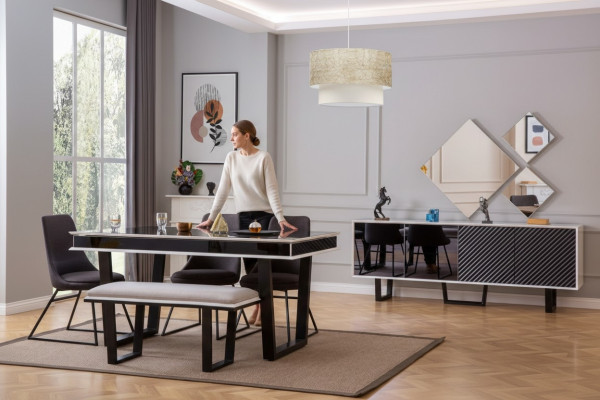 Ontwerpers Eetkamer Set 10-delig Luxe Meubelen stijlvol Eetgroep Dressoir