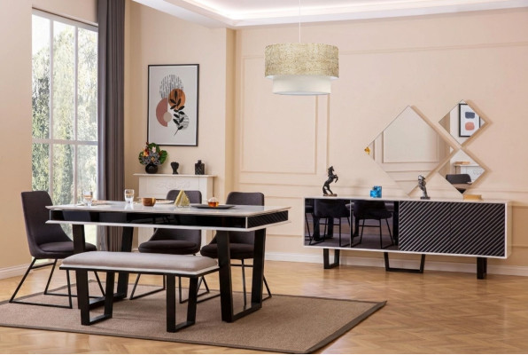Ontwerpers Eetkamer Set 10-delig Luxe Meubelen stijlvol Eetgroep Dressoir