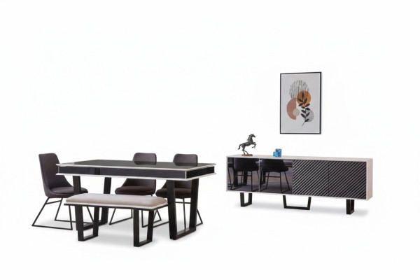 Ontwerpers Eetkamer Set 10-delig Luxe Meubelen stijlvol Eetgroep Dressoir