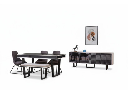 Ontwerpers Eetkamer Set 10-delig Luxe Meubelen stijlvol Eetgroep Dressoir