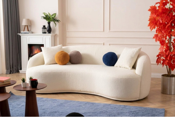 Design Bank Half Ronde Banken Luxe Bank Beklede Meubelen 4-Zits xxl groot