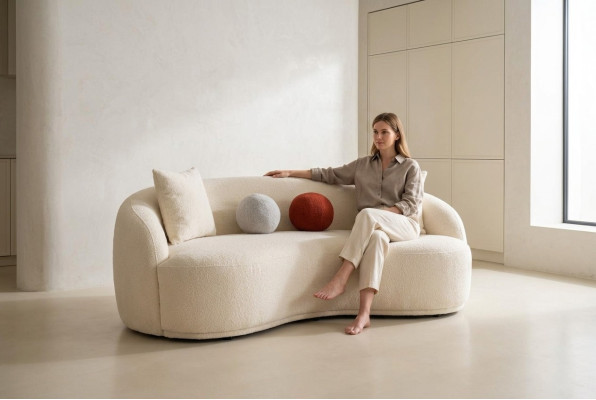 Moderne bank 3-zits designer meubels witte kleur stijl banken banken 230cm