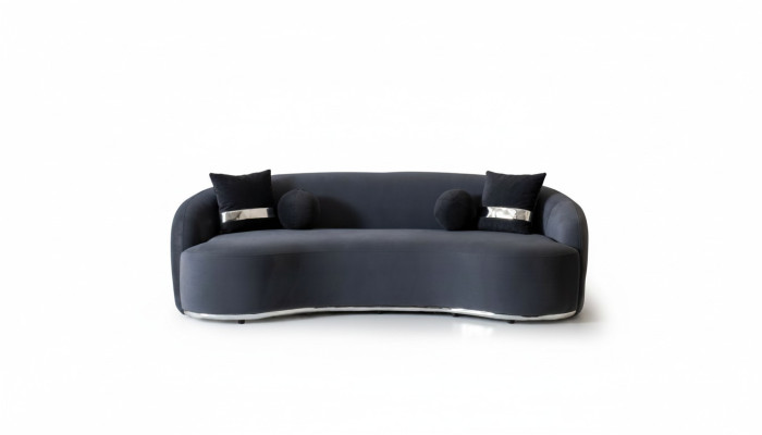 Designer Bankstel 4-zits Zwarte Banken Banken Groot xxl Zitmeubilair 250cm