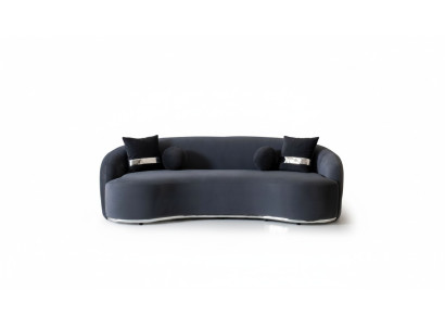 Designer Bankstel 4-zits Zwarte Banken Banken Groot xxl Zitmeubilair 250cm