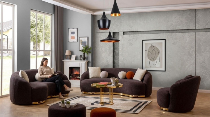 Stil woonkamerset bankstellen designer bankstel 4+3+1 zitmeubelen