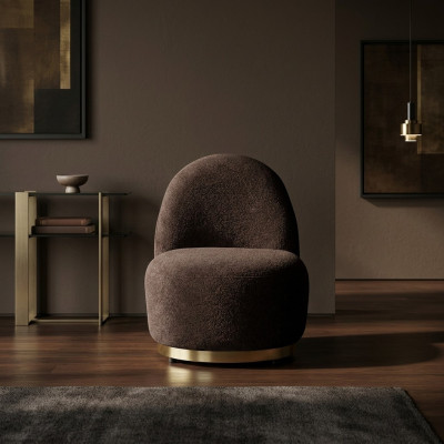 Fauteuil Modern Bruin Woonkamer Textiel Luxe Design Meubels Lounge Club