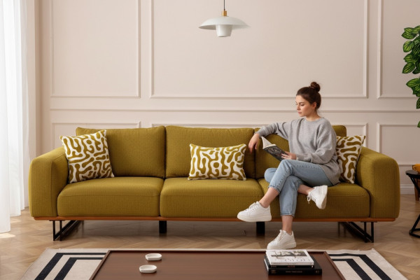Italiaanse bank bank bekleding 4-zits meubels 270cm Textielbanken Nieuw