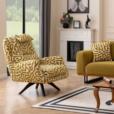 Fauteuil modern Groen Woonkamer Zitmeubels Textiel Luxe Design Meubels Lounge