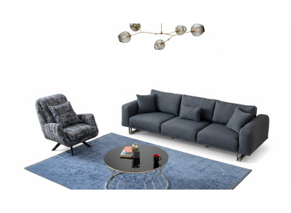 Bankstel 4+1 zits luxueus set banken fauteuils stoffen bekleding