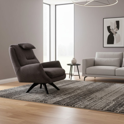 Ontwerper Fauteuil Bekleding Textiel Modern Bekleding Bruin Moderne Club Lounge
