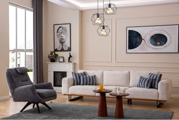 Luxe woonkamerset 2-delig. Design bankstel 4+1 zits banken meubels