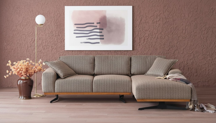 Luxe hoekbank L-vormig modern meubilair woonkamer grijs hoekbank hoekbank