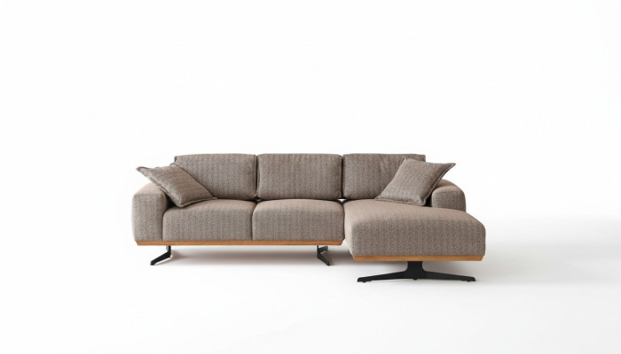 Luxe hoekbank L-vormig modern meubilair woonkamer grijs hoekbank hoekbank