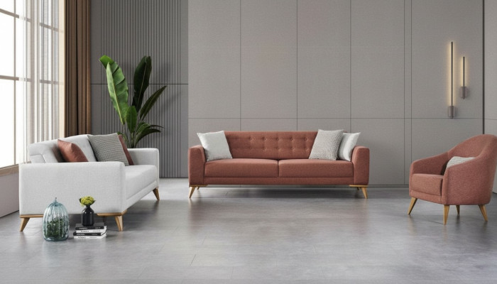 Woonkamerset Stijlvol bankstel 3+3+1 zitter Luxe banken Sofa meubels  Woonkamerset met stijlvol bankstel van 3+3+1 zitter Luxe banken Sofa meubels
