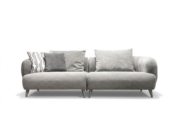 Luxe bankstel 3-zits ontwerp Grijs kleur zachte bankstof Textiel Groot xxl