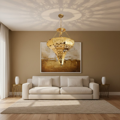 Plafondlamp Een gouden hanglamp Woonkamer Luxe Lamp Verlichting