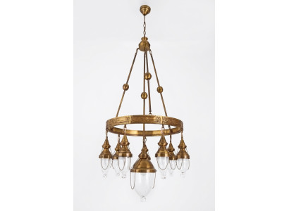 Plafondlamp hanglamp armatuur woonkamer glanzend glas lampen