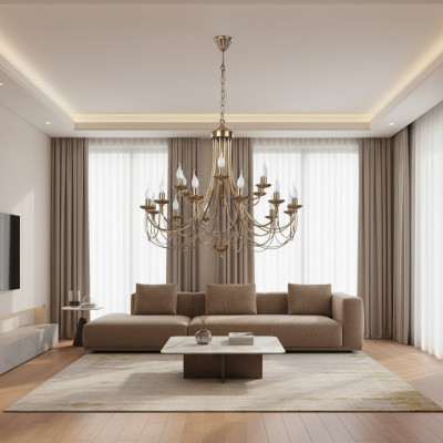 Plafondlamp Een moderne woonkamer luxe Nieuw glas