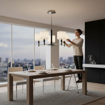 Plafondlamp Chroom Woonkamer Lamp Chic Luxe Gastenkamer Verlichting