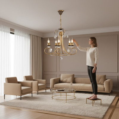 Kroonluchter Kristal - Moderne kroonluchter chique interieur lamp armatuur