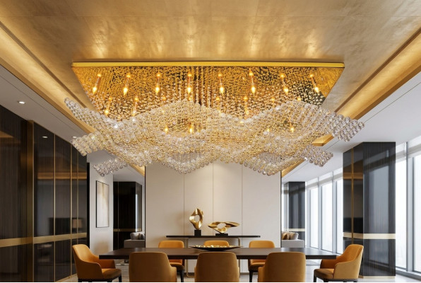 Grote hanglamp kroonluchter luxe lampen xxl plafondlamp 100x200cm
