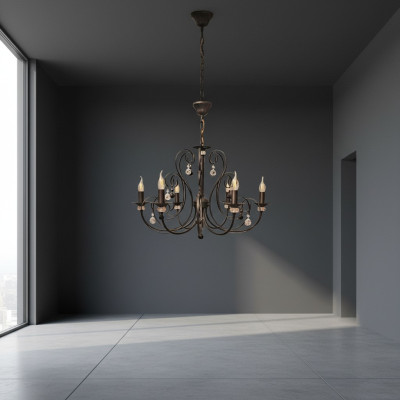 Kroonluchter voor de woonkamer kristallen lamp glanzend nieuw binnenshuis