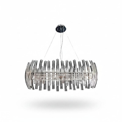 Kroonluchter Crystal voor de woonkamer in een luxueuze chromen kleur