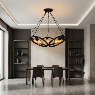 Plafondlamp Een chique lamp voor de woon- of slaapkamer, nieuw zwart