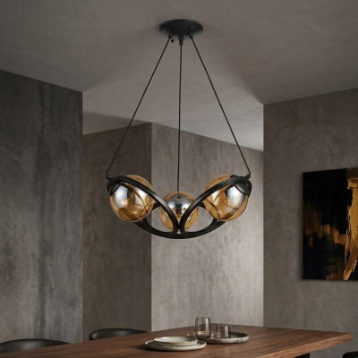 Plafondlamp Moderne zwarte design luxe woonkamerlamp verlichting