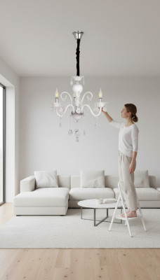 Plafondlamp een moderne hanglamp woonkamer luxe nieuw wit