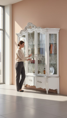 Luxe houten vitrine sideboard designkasten wit Italiaanse meubels.