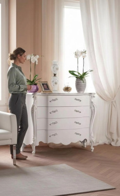 Ladenkasten wit slaapkamer design klassiek luxe houten dressoir Sideboard