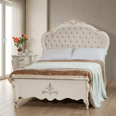 Ontwerp bed 120x200 cm Chesterfield houten bed bedden hotelkamer huwelijk.